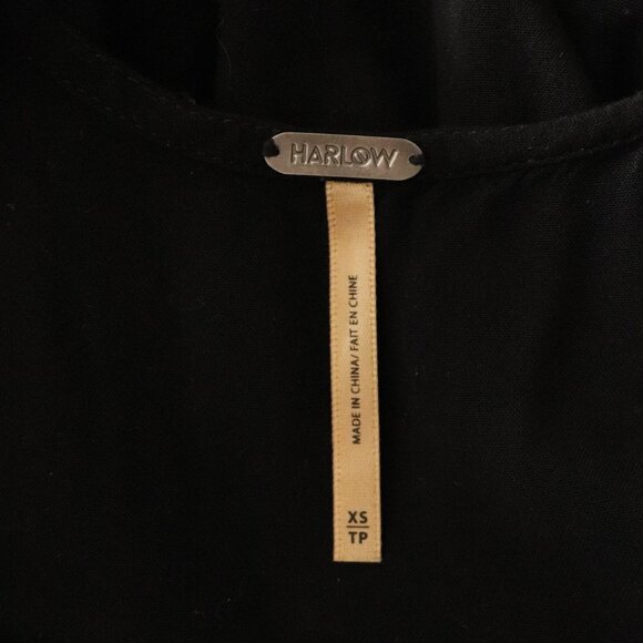 Harlow Women's Black Sz XS Tiered Strappy Relaxed Bohemian Flowy Mini Dress - Picture 10 of 11